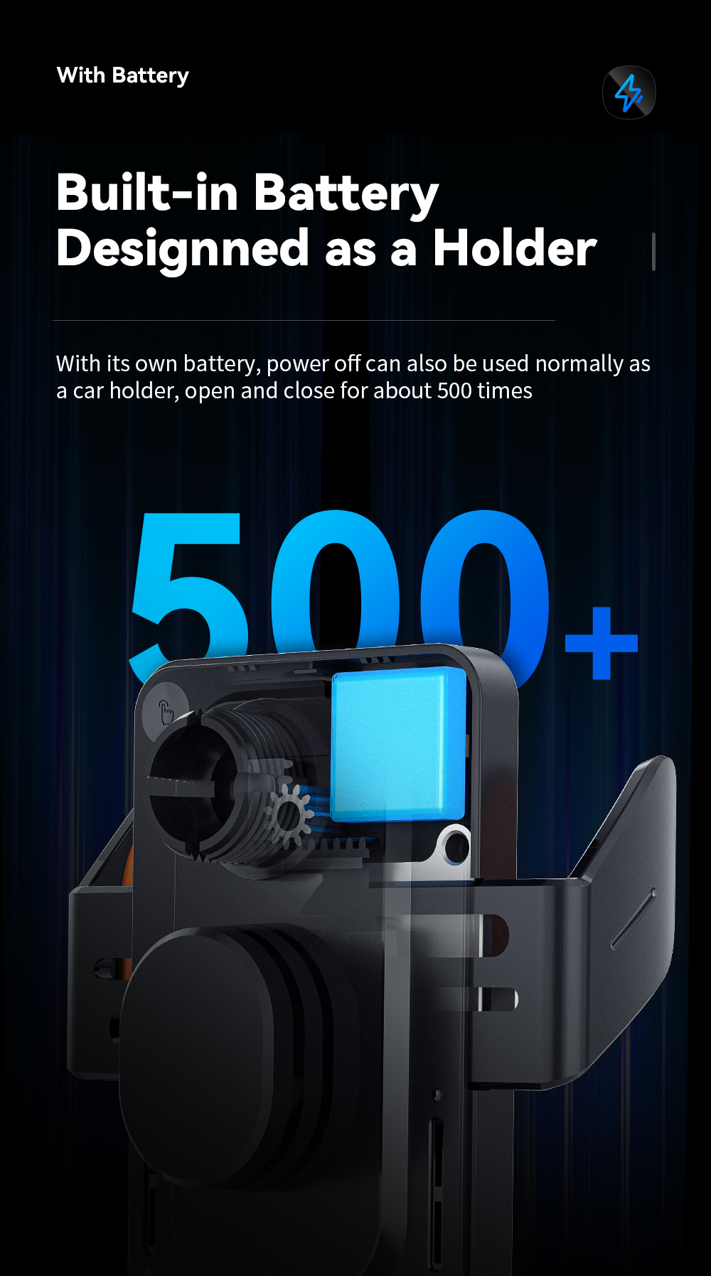 ESSAGER T11 Series Wireless Car Charger Holder Wireless Charging Phone Stand 5V/2A