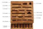 Professional Wooden Universal Knife Block Set , Bamboo Box Knife Holder