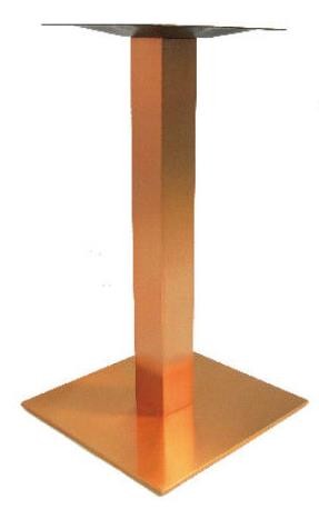 Square Stainless Steel Table Legs Bright Golden Color Dining Table Height 28''