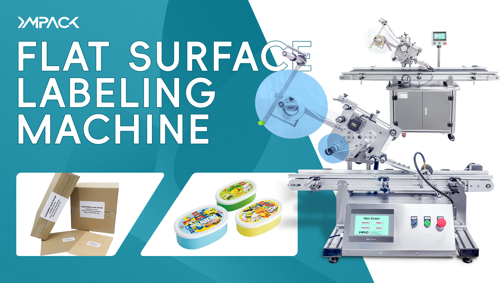 YIMU Packaging Machine Carton Box Corner Warp Labeller Flat Surface Pasting Labeling Machine