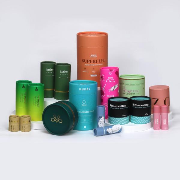 Rigid Paper Tube Cosmetic Packaging for Essential Oil Essence Dropper Bottle
