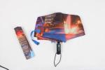 Digital Printing 3 Telescopic Golf Umbrella , Folding Golf Umbrella Soft Rubber