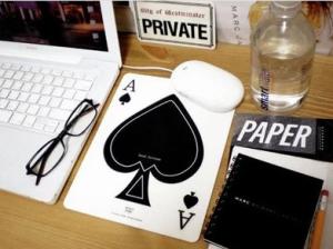 Quality Poker Spade A Pattern Mouse Pad promotion gift wholesale