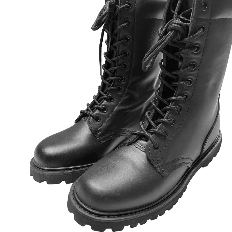 Long Cowhide Leather Protective Boots with Hard Toecap and Smashing Rubber Sole Warm-Keeping
