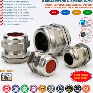 Quality 304, 316, 316L Stainless Steel Temperature Resistant PG7-PG48 Cable Glands with Fluoroelastomer Seals wholesale