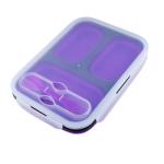 3 Compartment Lunch Containers 350mL 650mL Silicone Foldable Lunch Box