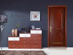 Single Flower Teak Solid Wood Internal Doors 85cm Width Moisture Proof