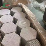 Polyester Felt Hexagon Ceiling Panels , Restaurant Hexagonal Acoustic Wall Tiles