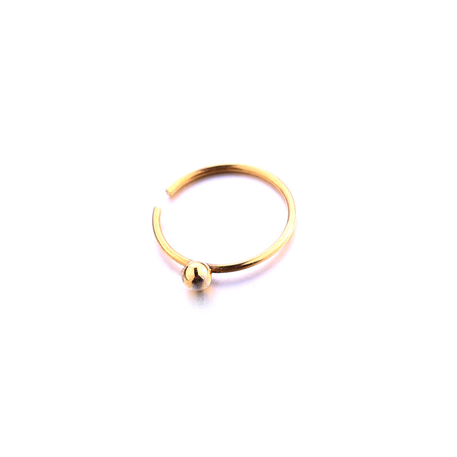 Custom made fashion16 gauge nose rings with round ball for women