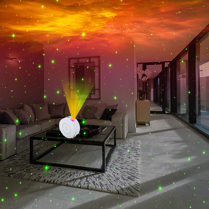 FCC Multicolor Smart Home Galaxy Star Projector Rotatable Durable