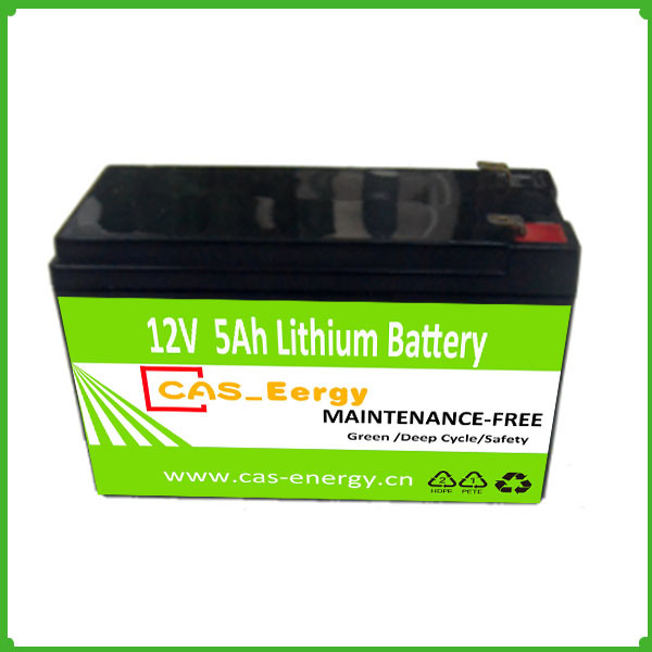Rechargeable Deep Cycle Lithium Storage Battery Solar Use 12V 5Ah for Solar Power System