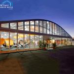 Large Transparent Arcum Tent Glass Wall Galvanized Steel Connector