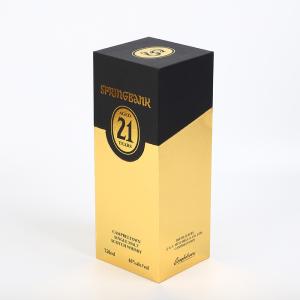 Quality Liquor Flip Top Wine Bottle Gift Box Cardboard Magnetic Closing wholesale