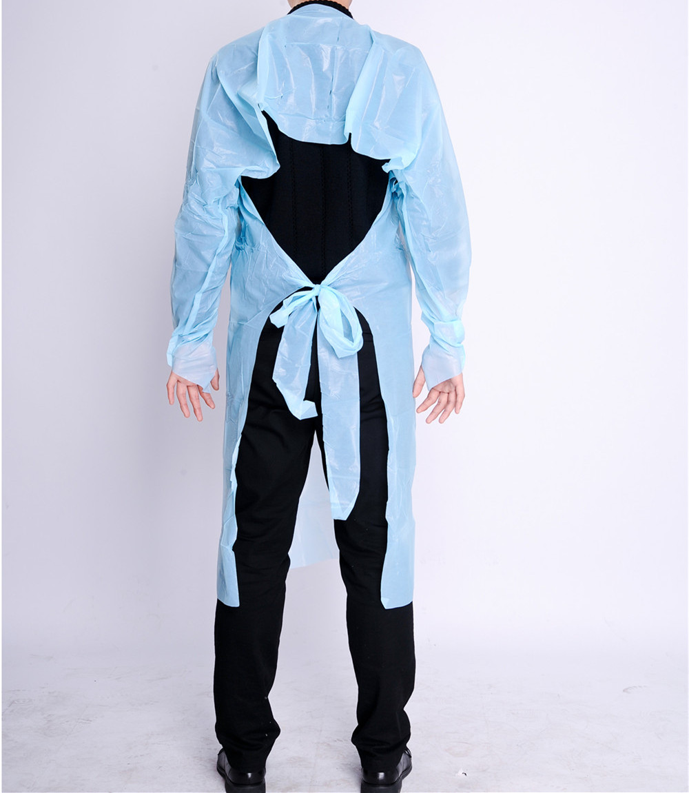 Antibacterial Plastic Disposable Aprons , Waterproof Protective Clothing Aprons