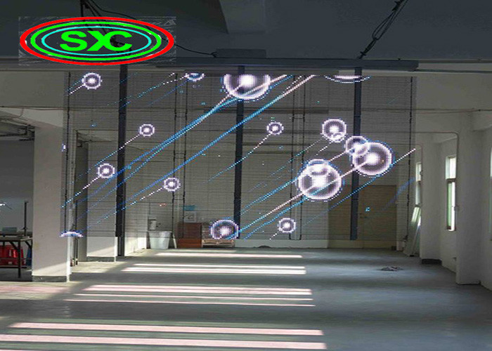 SMD 2525 Full Color Transparent LED Screen G7.8125 Transparent Glass Screen