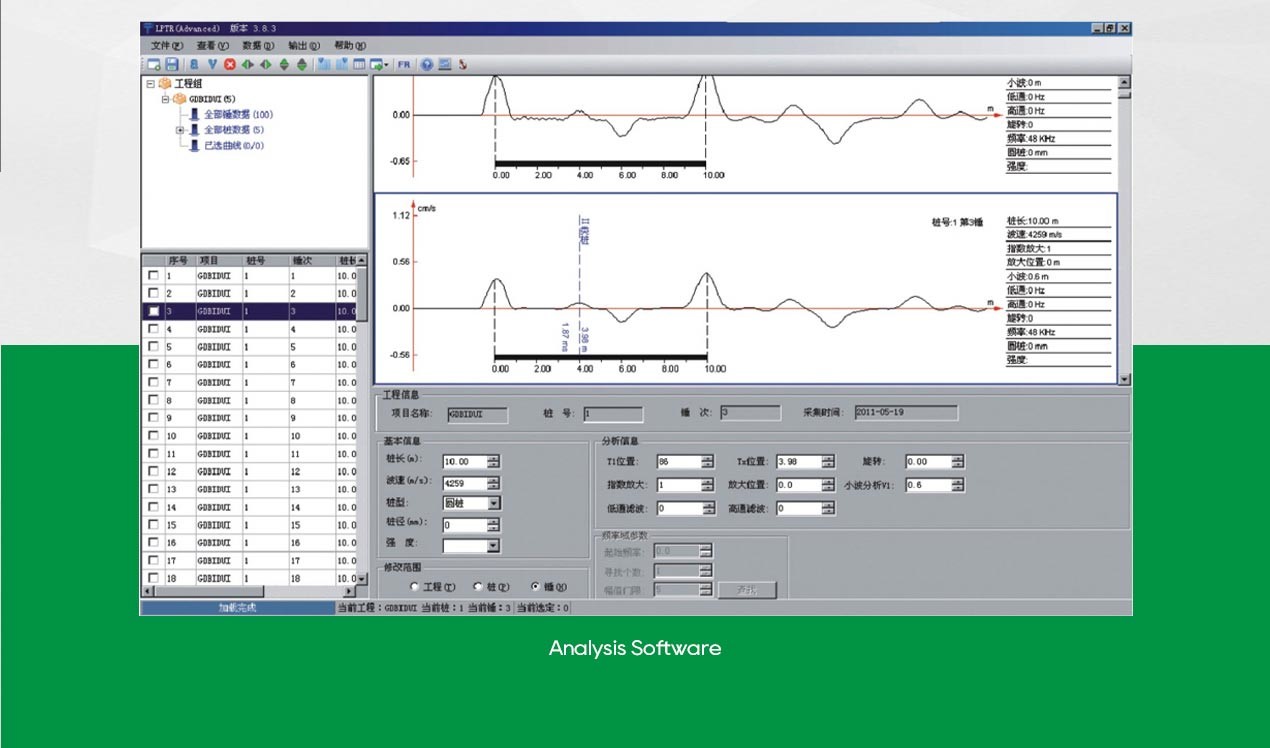 Low Strain Lpt Lcd Pile Integrity Test Machine 12.6v 5200mah With Imported Accelerometer