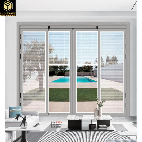 White Brown Aluminum Sliding Glass Door Custom Dimensions Aluminium Glass