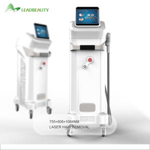 Quality Triple wavelengths of the 808+755+1064nm beauty diode hair removal machine wholesale