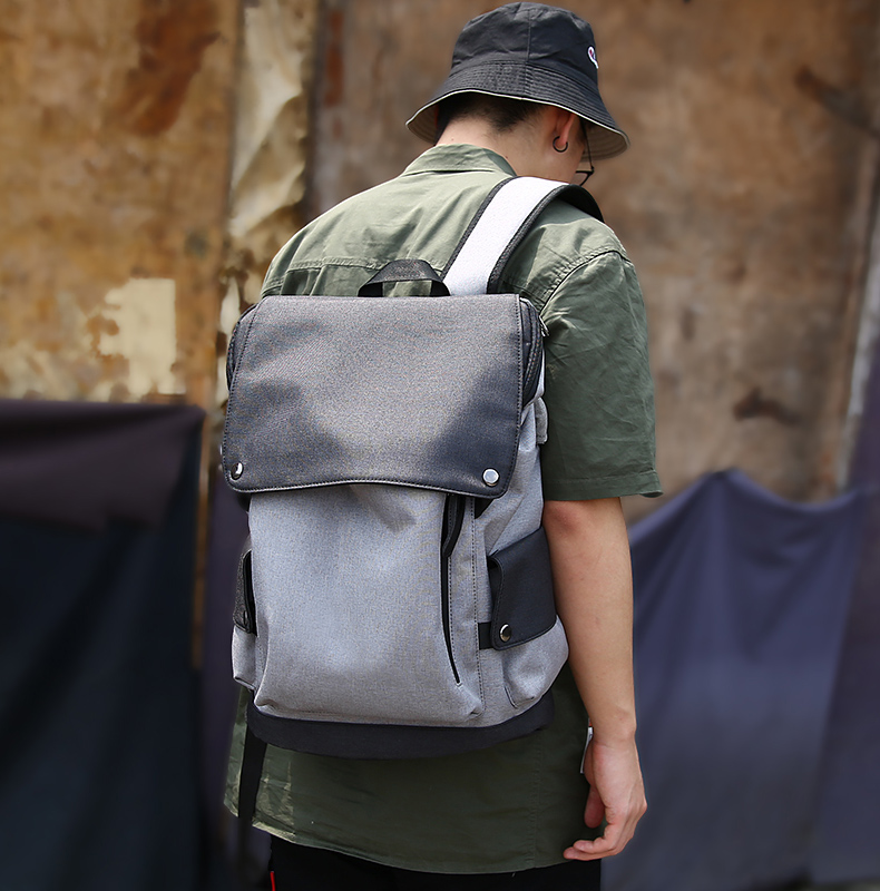 High quality fashion waterproof USB trend men's school bags Laptop Backpack
