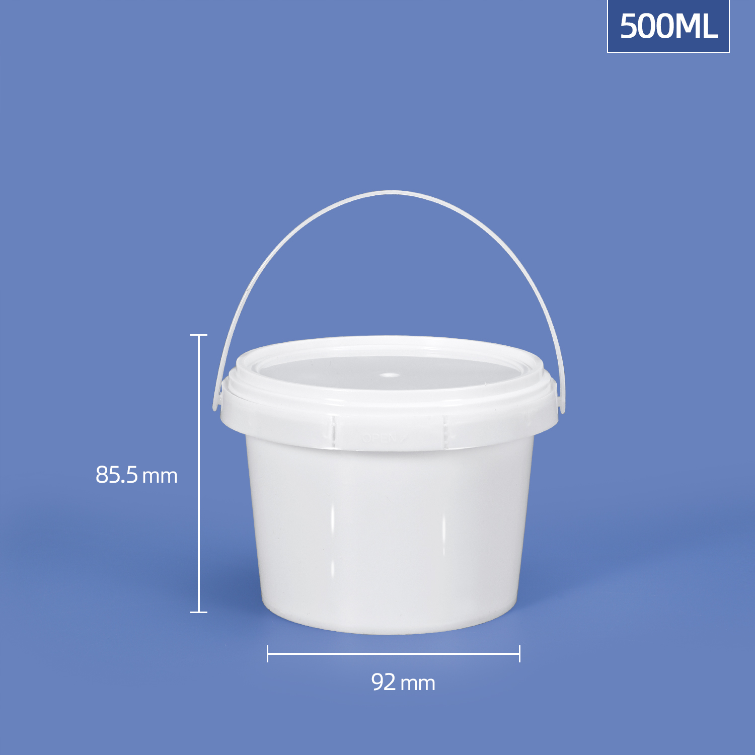 280ml 300ml 500ml 750ml 1L 1.5L 2.5L 4L Plastic Food Storage Pail Christmas Decoration