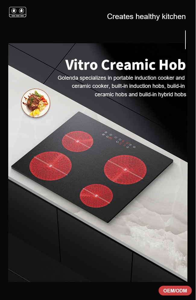 Waterproof Ceramic Hob Stove , Double Hot Plate Electric Stove 3000W