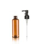 Boston Round Amber Cosmetic Bottles Plastic Packaging 150ml For Hair Oil