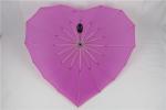 Purple Unique Ladies Windproof Umbrella Heart Shaped 190T Pongee Fabric