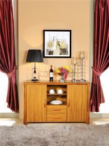 Quality modern Zingana solid wood sideboards furniture wholesale