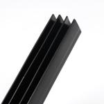 Customizable Wide PVC Profile for Industrial Settings Black