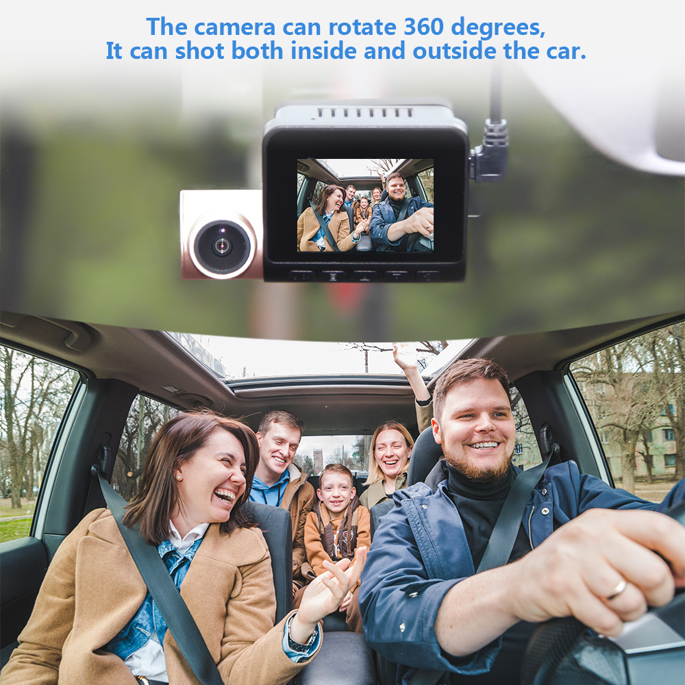 Dual Lens Invisible Dash Cam DVR Night Vision WDR Built In GPS