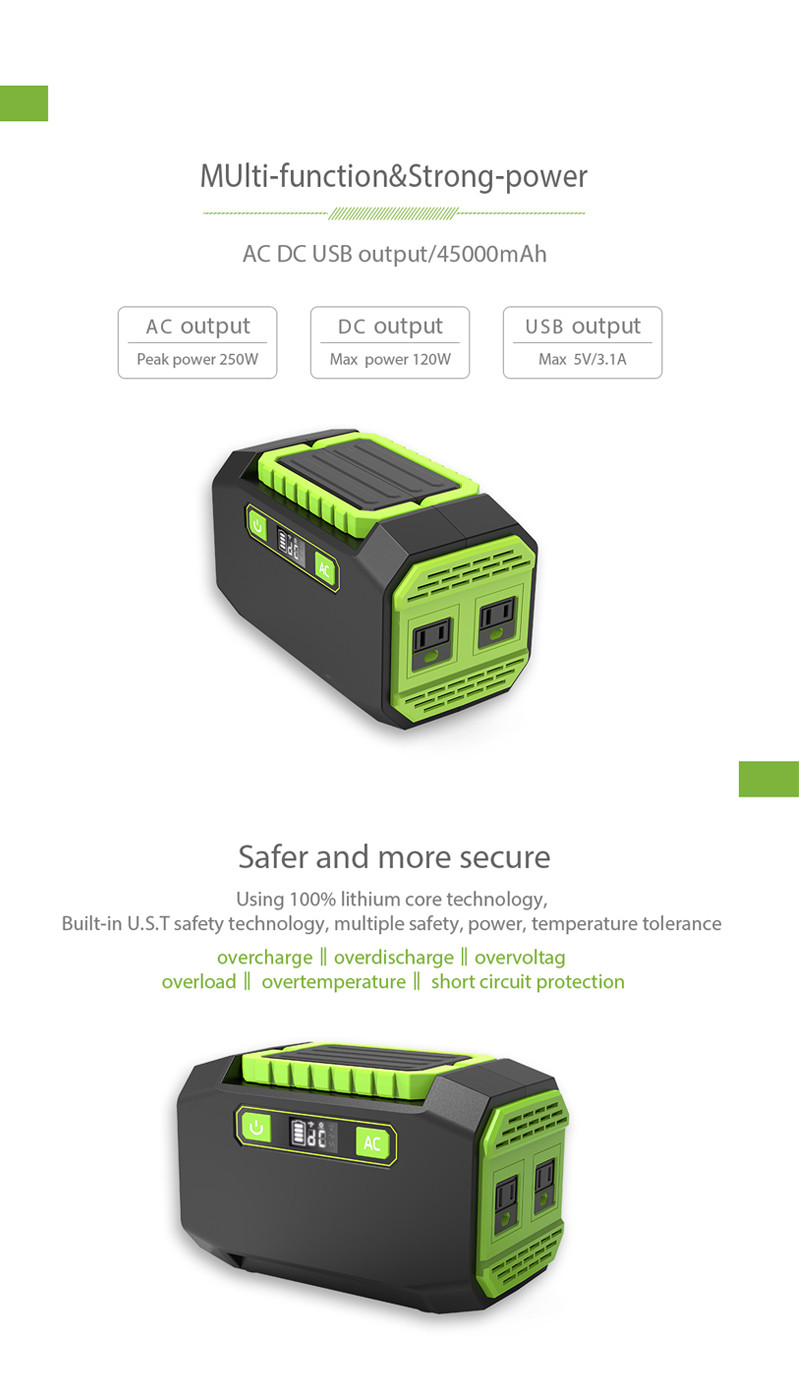 145W 200W Portable Powered Generator Mobile Charging Backup Battery