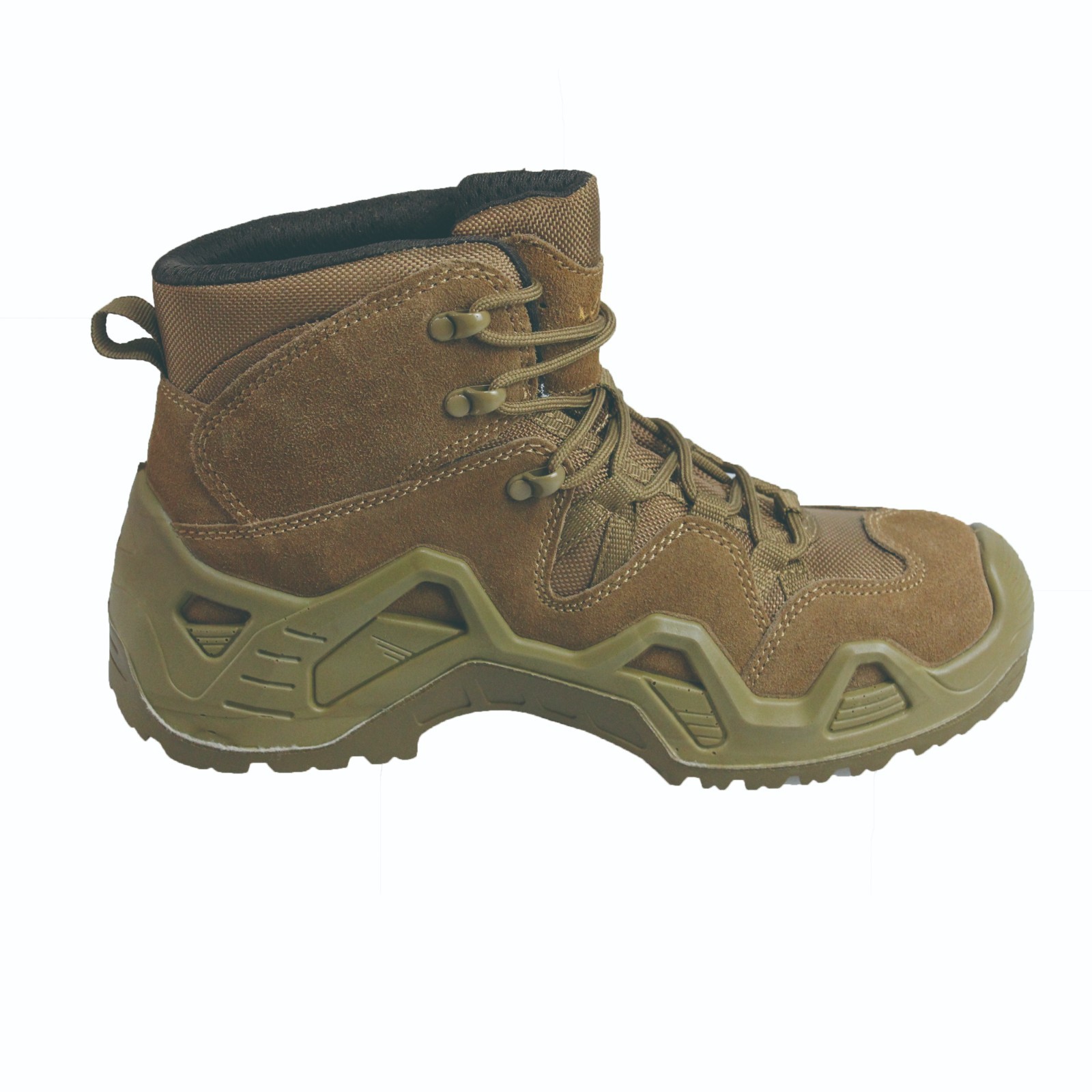 Anti Slip Mesh Lining Mid Calf Outdoor Combat Boots With Lace Up Closure