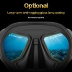 Tempered Glass Lenses ZMZ Snorkel Integrated Diving Mask Silicone Diving Snorkel