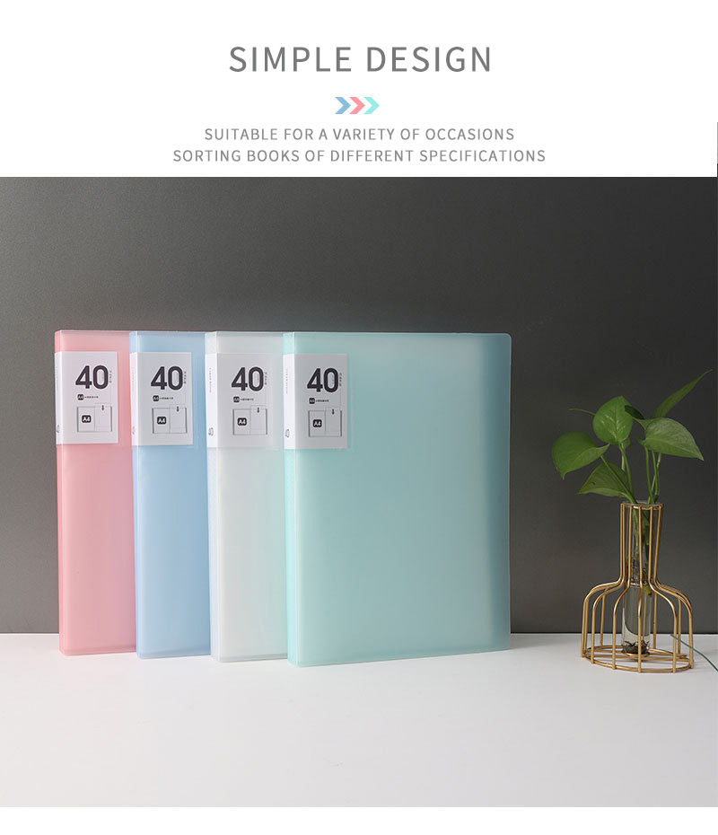 customized A4 size transparent pocket file with the best and 0.65mm material thickness
