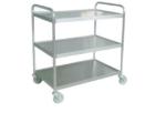 3 Layers Stainless Steel Storage Shelves Hand Trolley Cart Supermarket Equipment