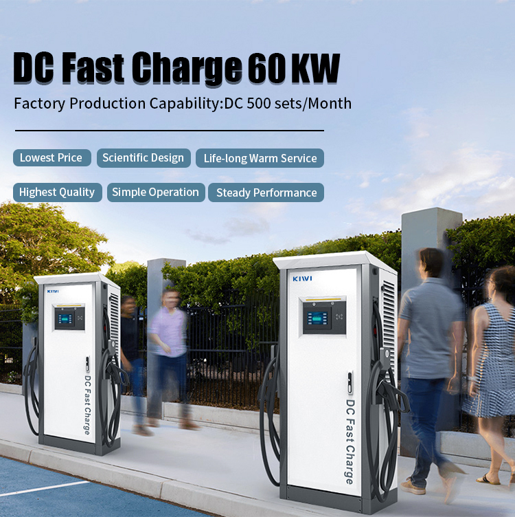 Output Voltage DC 200V-1000V 60KW 120KW CCS2 Chademo Type2 EV DC Charging Pile for EVs