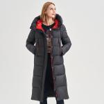 FODARLLOY Ladies Warm Hooded Cotton-Padded Clothes Women Slim Long Down Winter