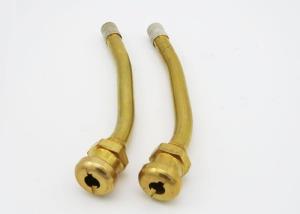 Quality V3.20.11 Brass Valve Stem , Metal Tire Valve Stem Bend Degree 27° Or 42° wholesale