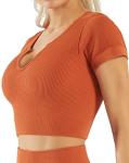 Ribbed Seamless Seamless Yoga Wear Gym Fitness Set