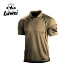 Breathable Office Cotton Polo T Shirts Short Sleeved Wear Oversize Uniform