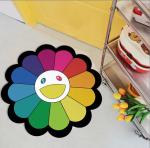 Household Sun Flower Imitation Cashmere Chair Floor Mat 200*300cm