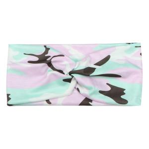 Quality Elastic Camouflage Hair Band 100% Silk For Sports Workout wholesale