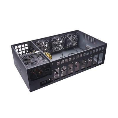 240MH/s Mining Rig Machine , 8 gpu 6U Gpu Server Case with 4 high power fans