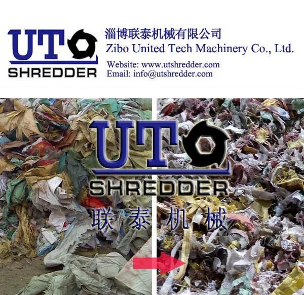 plastic jumbo bag shredder, woevn bag, package bag shredder / crusher - double