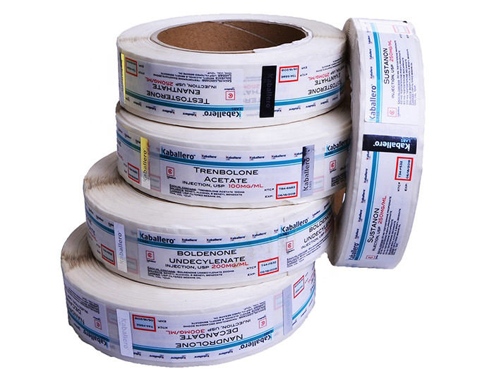 Printing custom adhesive PP vinyl hologram logo anti counterfeit vial packaging label roll