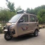 200w Enclosed Rear Drum Brake 65KM/H Cabin Tricycle