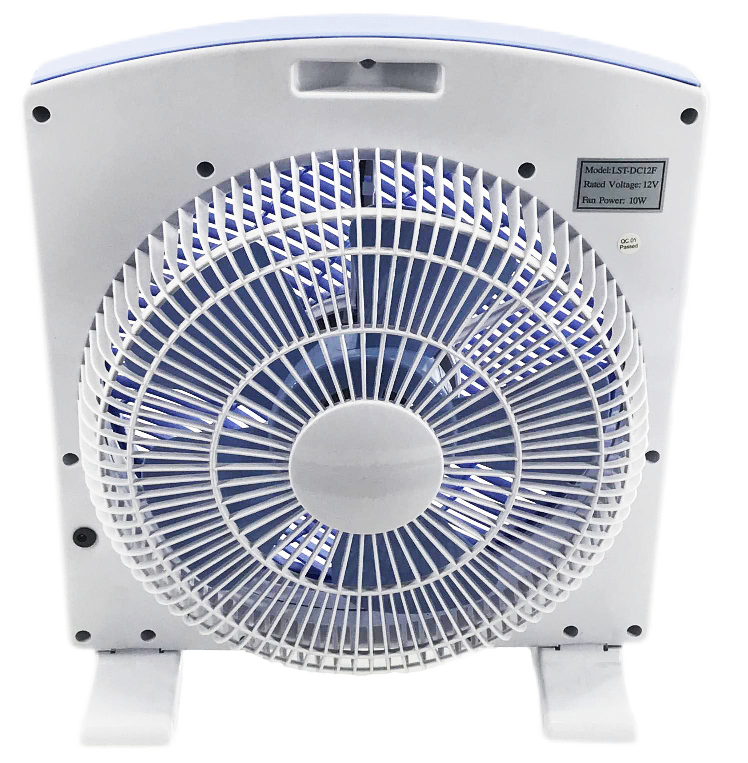 12 Inch Table Indoor Box Fan Dc Solar Powered With Timer And Adapter