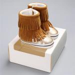 New fashion PU Leather Tassel 0-2 years boy and girl hook loop baby booties