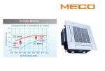Four way cassette fan coil unit 4TR capacity 1600CFM, build in water pump and