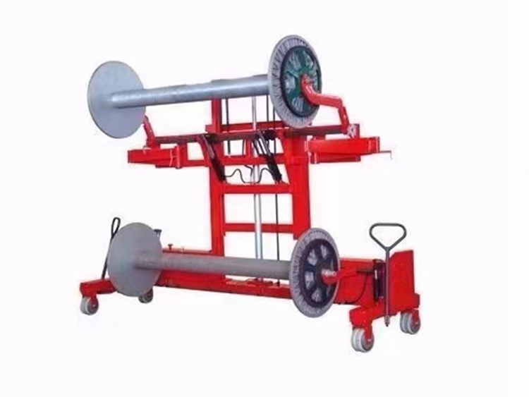 Manual Hydraulic Warp Beam Trolley Empty Upper And Bottom Beams Carried Together